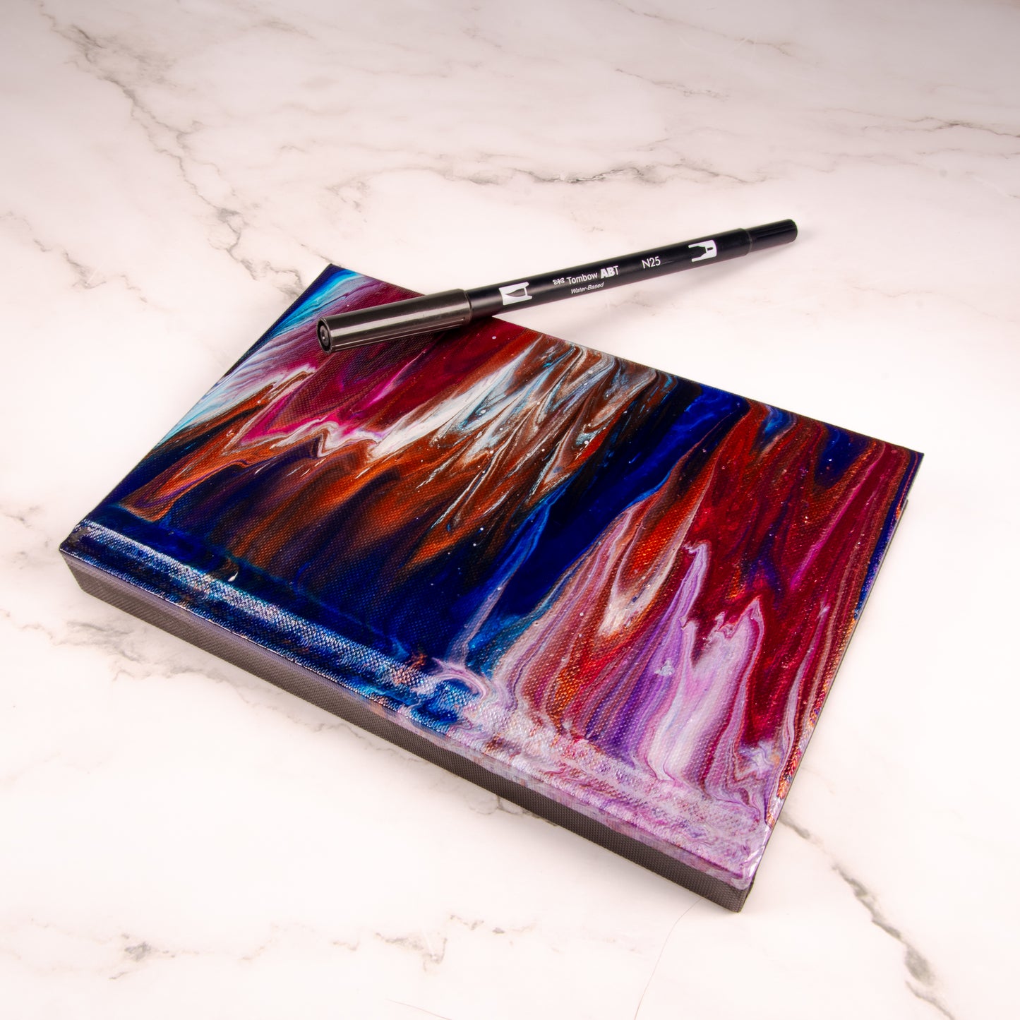 Copper Nights - Custom Paint Pour Journal 5.5" x 8"