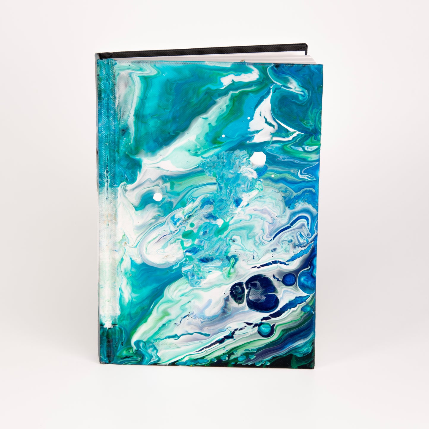 Sea Life Imagination  - Custom Paint Pour Journal 5.5" x 8"