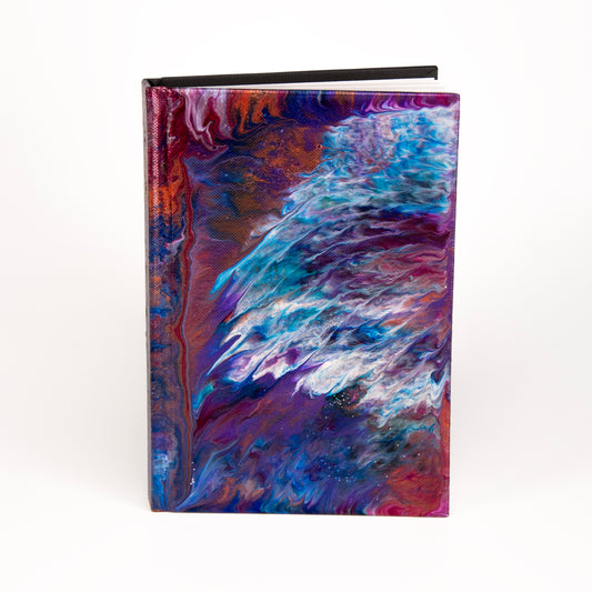 Flowing Aurora - Custom Paint Pour Journal 5.5" x 8"