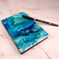 Ocean Sea - Custom Paint Pour Journal 5.5" x 8"