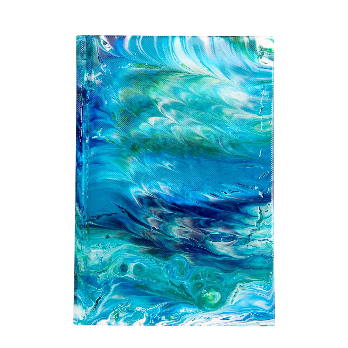 Ocean Sea - Custom Paint Pour Journal 5.5" x 8"